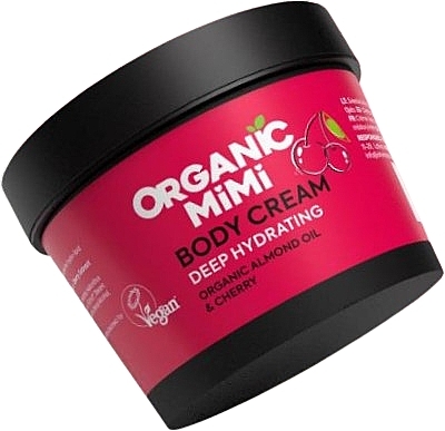 Глубоко увлажняющий крем для тела "Миндаль и вишня" - Organic Mimi Body Cream Deep Hydrating Almond & Cherry — фото N1