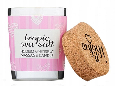 Свічка для масажу "Тропічна морська сіль" - Magnetifico Enjoy It Premium Aphrodisiac Massage Candle Tropic Sea Salt — фото N1