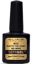 Парфумерія, косметика Топ матовий для гель-лаку - Elixir Semi Gel Pro Matte Top Coat No Wipe