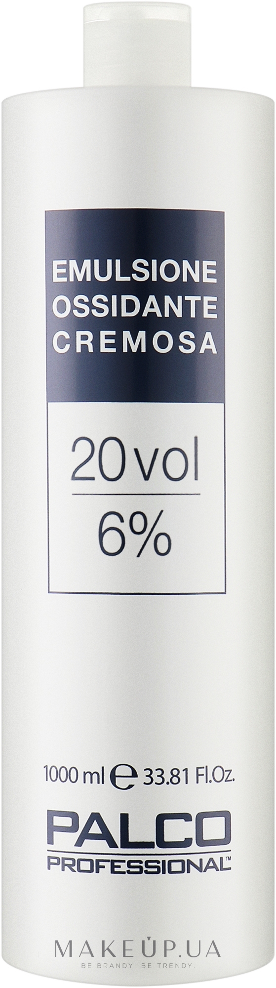 Окислювальна кремова емульсія 20 об'ємів 6% - Palco Professional Emulsione Ossidante Cremosa — фото 1000ml