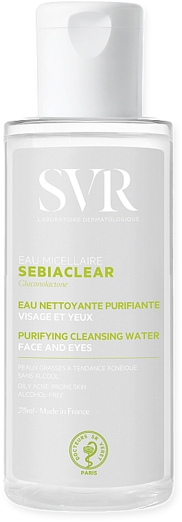 Очищувальна міцелярна вода - SVR Sebiaclear Purifying Cleansing Water — фото N2