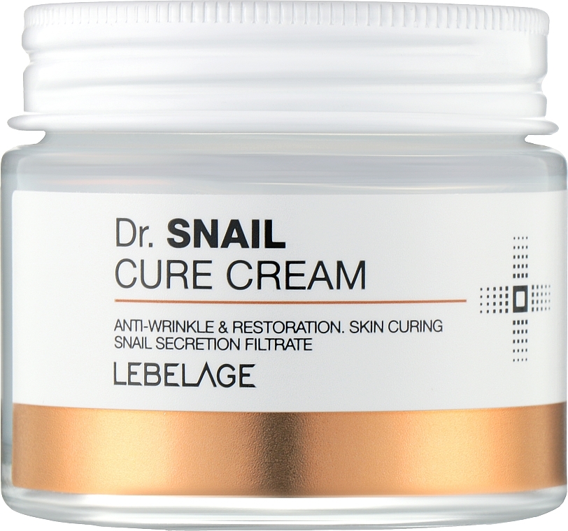 Восстанавливающий крем с муцином улитки для лица - Lebelage Dr. Snail Cure Cream — фото N1