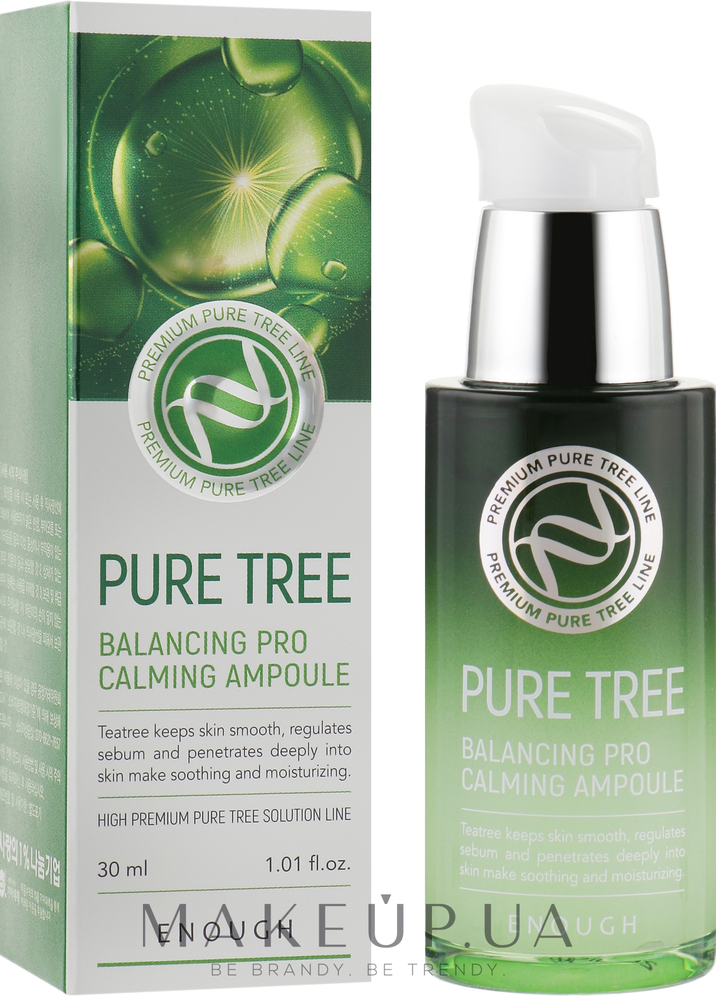 Сыворотка для лица с экстрактом чайного дерева - Enough Pure Tree Balancing Pro Calming Ampoule — фото 30ml