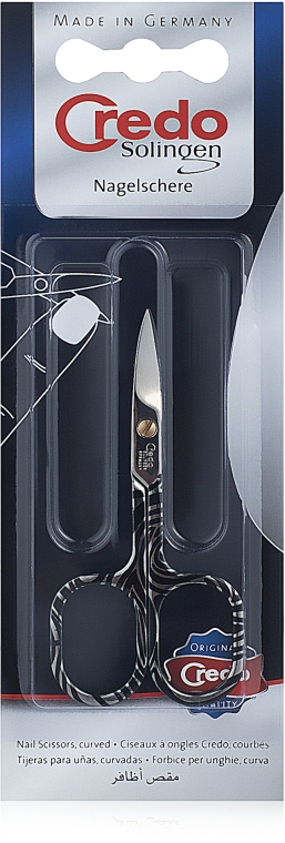 Манікюрні ножиці "Zebra", вигнуті, 8 см, 8517 - Credo Solingen — фото N1