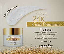 Духи, Парфюмерия, косметика Крем для лица с экстрактом золота - Secret Key 24K Gold Premium First Cream (пробник)