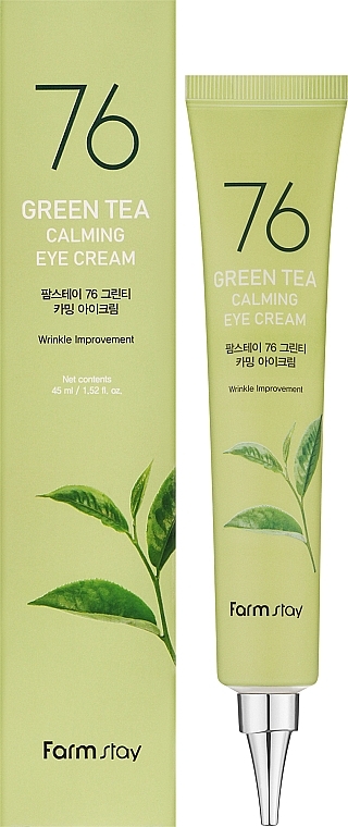 Крем для кожи вокруг глаз с зеленым чаем - FarmStay 76 Green Tea Calming Eye Cream — фото N2