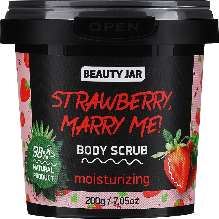 Увлажняющий скраб для тела - Beauty Jar Strawberry, Merry Me! Body Scrub — фото N1