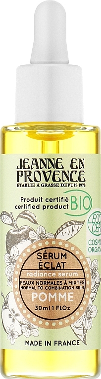 Сыворотка для сияния лица "Яблоко" - Jeanne en Provence BIO Apple Radiance Serum