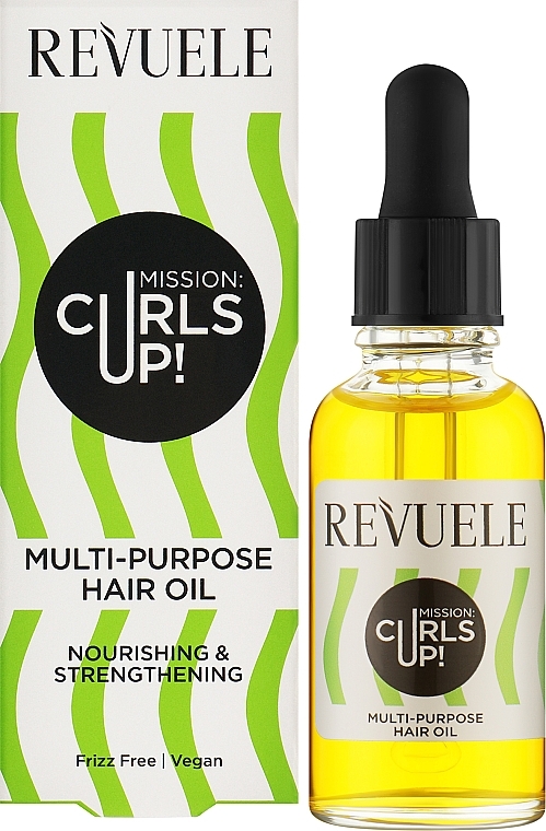 Многофункциональное масло для волос - Revuele Mission: Curls Up! Multi-Purpose Hair Oil — фото N2