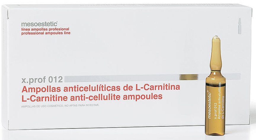 Препарат для мезотерапії "L-Карнітин" для лікування целюліту - Mesoestetic X.prof 012 L-Carnitina — фото N2