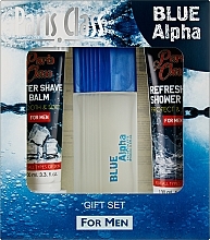Aroma Parfume Paris Class Blue Alpha - Набір (edt/100ml + ashave/balm/100ml + sh/gel/130ml) — фото N1
