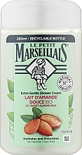 Биогель для душа "Сладкий миндаль" - Le Petit Marseillais Bio Sweet Almond Milk Extra Gentle Shower Cream — фото N1