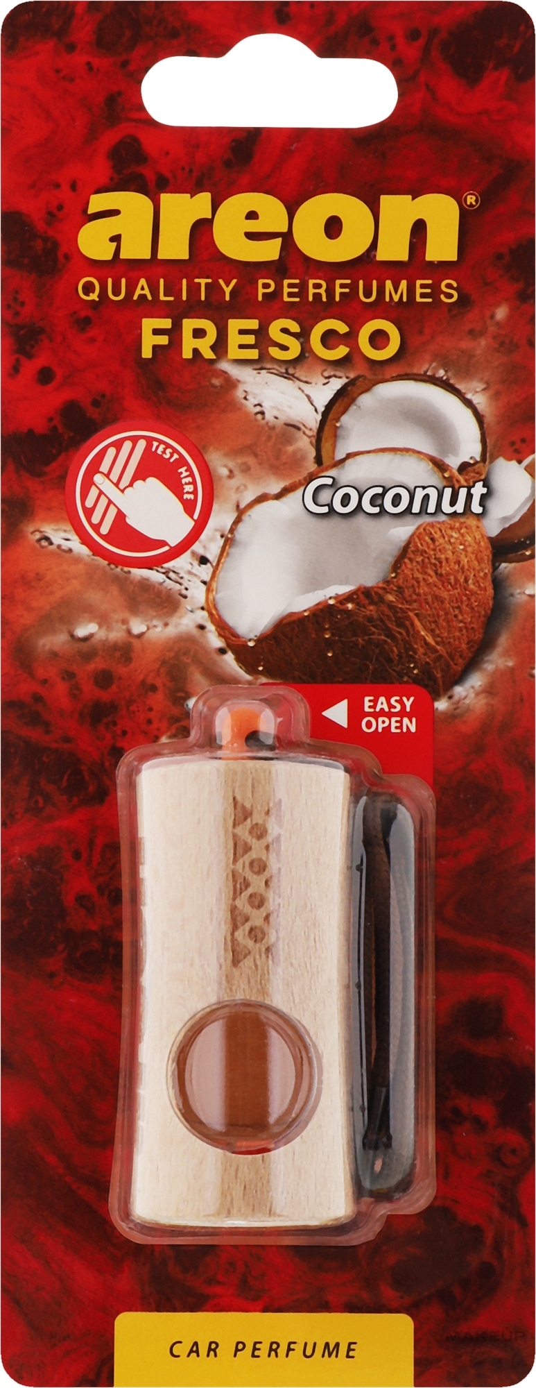 Ароматизатор для авто "Кокос" - Areon Fresco New Coconut Perfume — фото 4ml