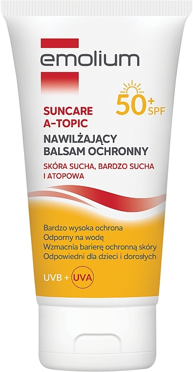 Солнцезащитный увлажняющий бальзам для тела - Emolium Suncare A-Topic SPF 50+ — фото N1