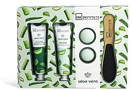 Набор, 4 продукта - IDC Institute Aloe Vera Foot Care Set — фото N1