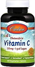 Жевательный витамин С, с натуральным вкусом мандарина - Carlson Labs Kid's Chewable Vitamin C — фото N1