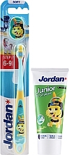Парфумерія, косметика Набір 6-12 років, зайчик - Jordan Junior (toothpaste/50ml + toothbrush/1pc)