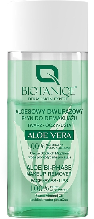 Двухфазное средство для снятия макияжа с глаз - Biotaniqe Aloe Vera Aloe Bi-Phase Makeup Remover — фото N1