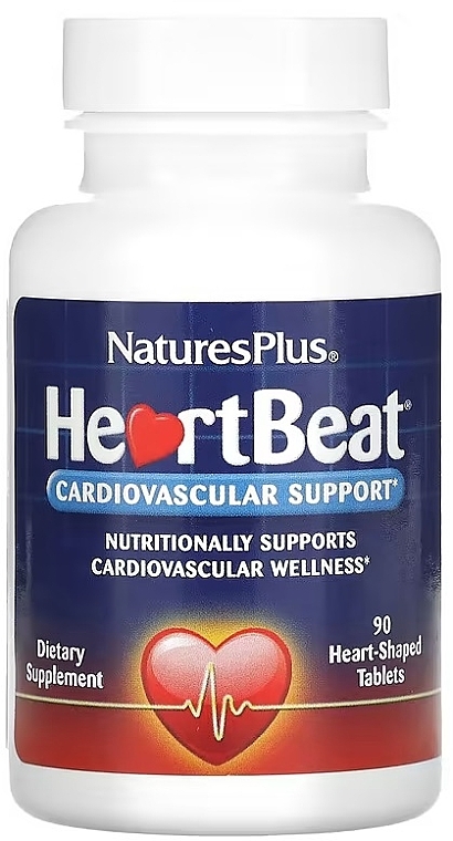 Пищевая добавка для поддержки сердечно-сосудистой системы - NaturesPlus HeartBeat Cardiovascular Support — фото N1