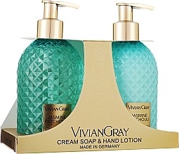 Духи, Парфюмерия, косметика УЦЕНКА Набор - Vivian Grey Jasmine & Patchoul (cr/soap/300ml + h/lot/300ml) *