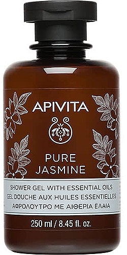 Гель для душу натуральний жасмин з ефірними маслами - Apivita Pure Jasmine Showergel with Essential Oils