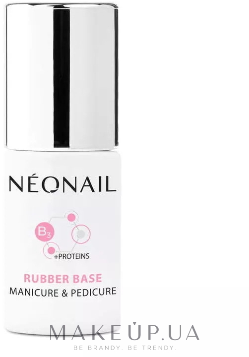 Каучуковая база - NeoNail Professional +Proteins Rubber Base Manicure & Pedicure — фото 7.2ml