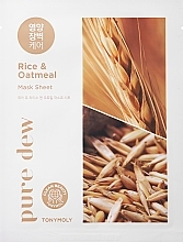 Волога маска - Tonny Molly Pure Dew Rice & Oatmeal Almond Nutrition Mask Sheet — фото N1