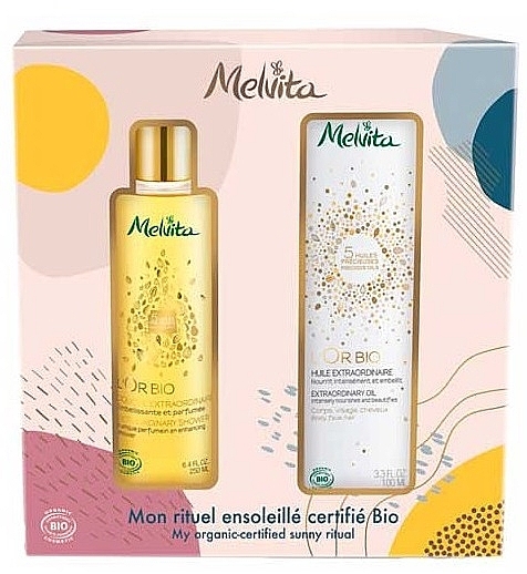 Набор - Melvita L'Or Bio (sh/gel/250ml + oil/100ml) — фото N1