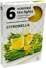 Чайные свечи "Цитронелла", 6 шт. - Admit Scented Tea Light Citronella — фото N1