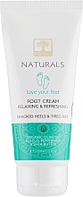 Крем для ніг з алое і м'ятою з розслаблювальною та освіжальною дією - BIOselect Naturals Foot Cream — фото N1