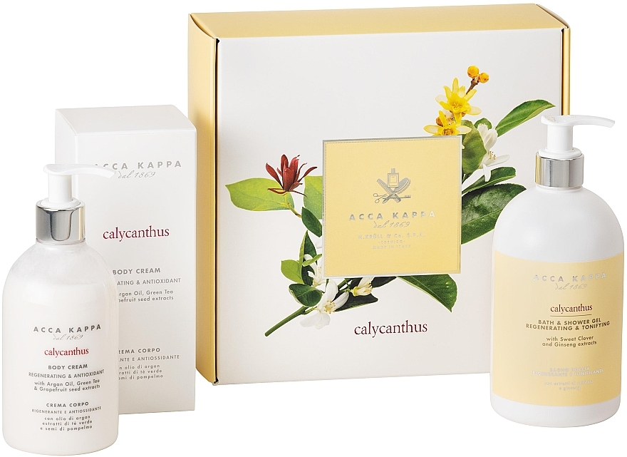 Набор - Acca Kappa Calycanthus Gift Set (sh/gel/500ml + b/lot/300ml) — фото N1