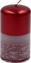Духи, Парфюмерия, косметика Декоративная свеча 6.6х11.5 см, бордовый иней - Admit