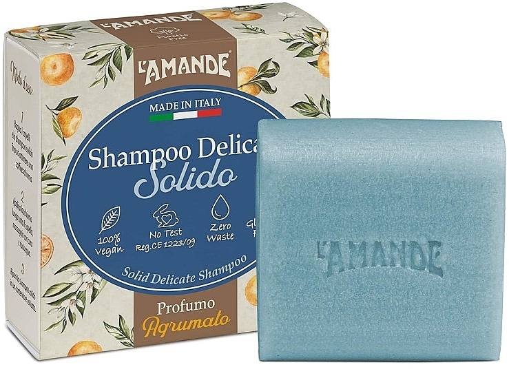 Ніжний твердий шампунь - L'Amande Solid Delicate Shampoo — фото N1