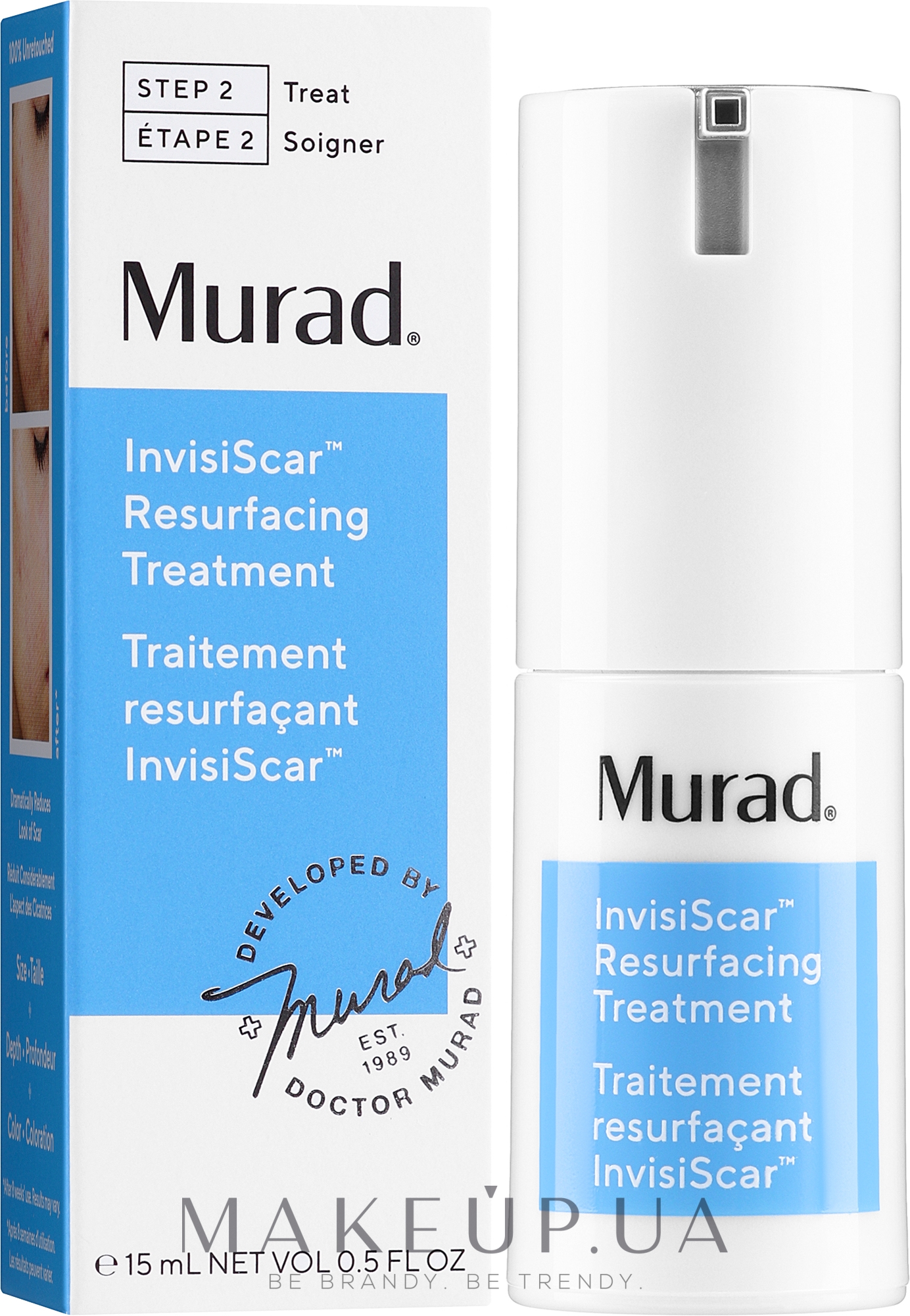 Крем для устранения шрамов от угревой сыпи - Murad InvisiScar Resurfacing Treatment — фото 15ml