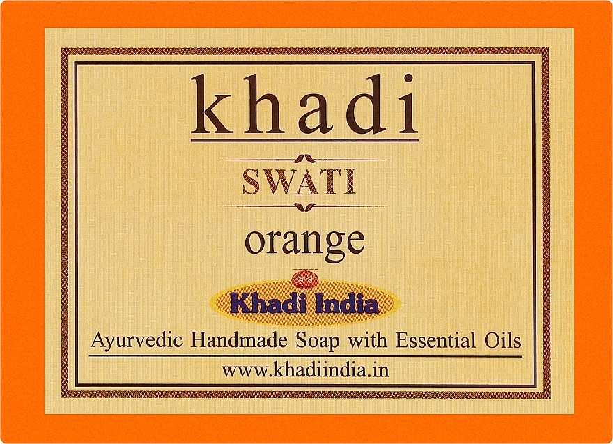 Мило ручної роботи "Апельсин" - Khadi Swati Orange Handmade Soap — фото N1