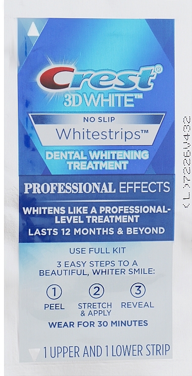 УЦІНКА Відбілювальні полоски для зубів - Crest 3D White 1 Hour Express No Slip Whitestrips Dental Whitening Kit * — фото N7