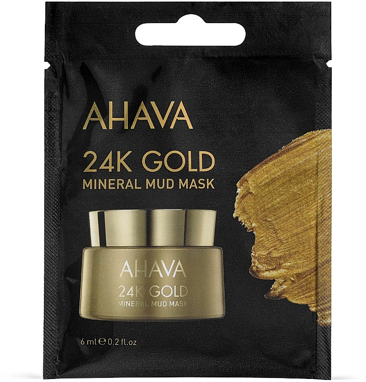 Маска для лица на основе золота - Ahava 24К Gold Mineral Mud Mask (пробник)