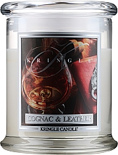 Ароматическая свеча в стакане - Kringle Candle Cognac & Leather — фото N1