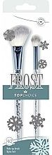 Парфумерія, косметика Набір пензлів для макіяжу "Frost", 38266, 2 шт. - Top Choice