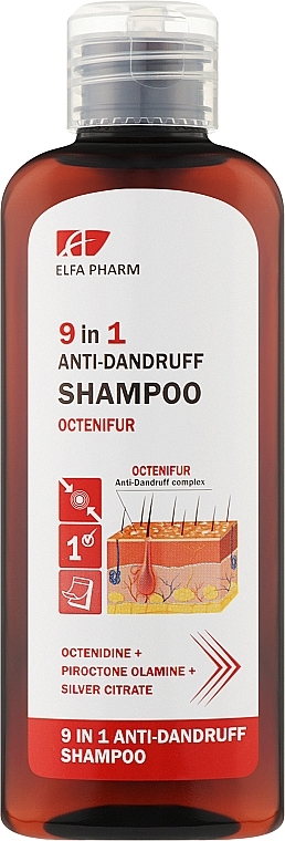 Шампунь 9 в 1 проти лупи - Elfa Pharm Octenifur 9 In 1 Anti-Dandruff Shampoo — фото N1