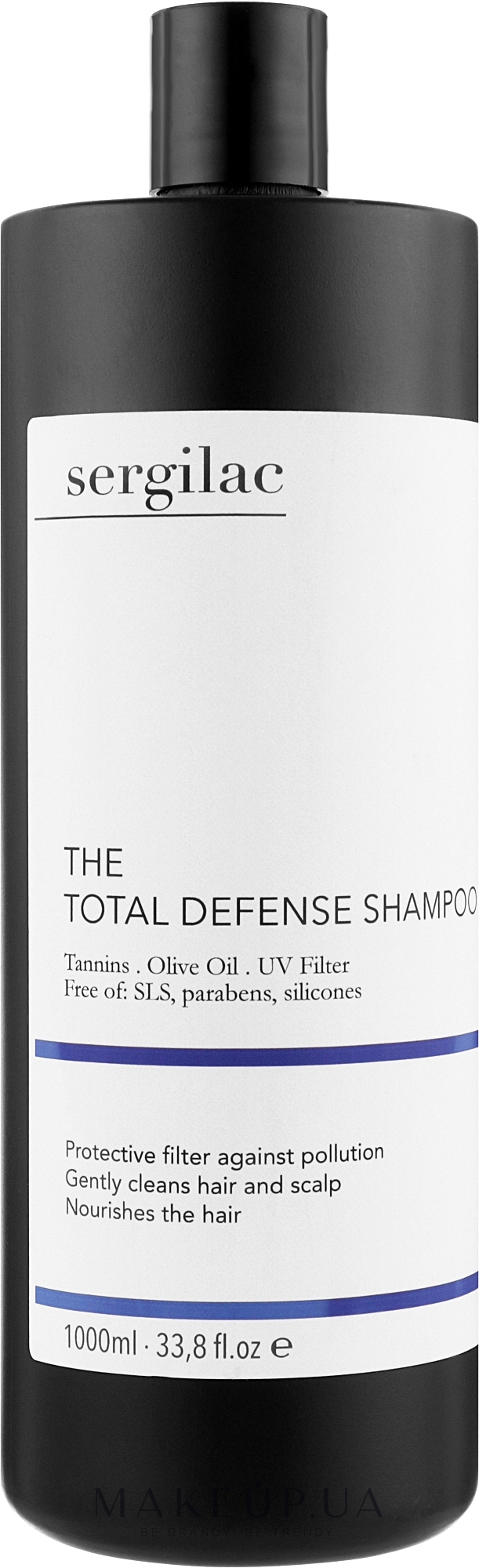 Защитный шампунь для волос - Sergilac The Total Defence Shampoo — фото 1000ml