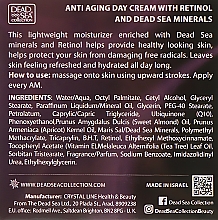 Денний крем проти старіння з ретинолом та мінералами Мертвого моря - Dead Sea Collection Retinol Anti Aging Day Cream — фото N4