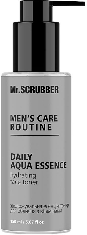 Зволожувальна есенція-тонер для обличчя з вітамінами - Mr.Scrubber Men`s Care Routine Daily Aqua Essence Hydrating Face Toner