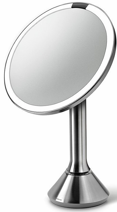 Дзеркало з подвійним світлодіодним підсвічуванням та 5-кратним збільшенням - Simplehuman Dual LED Light Sensor Makeup Mirror Stainless Steel — фото N2