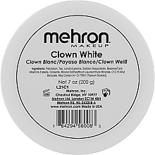 Грим для клоуна экстрабелый - Mehron Clown White — фото N3