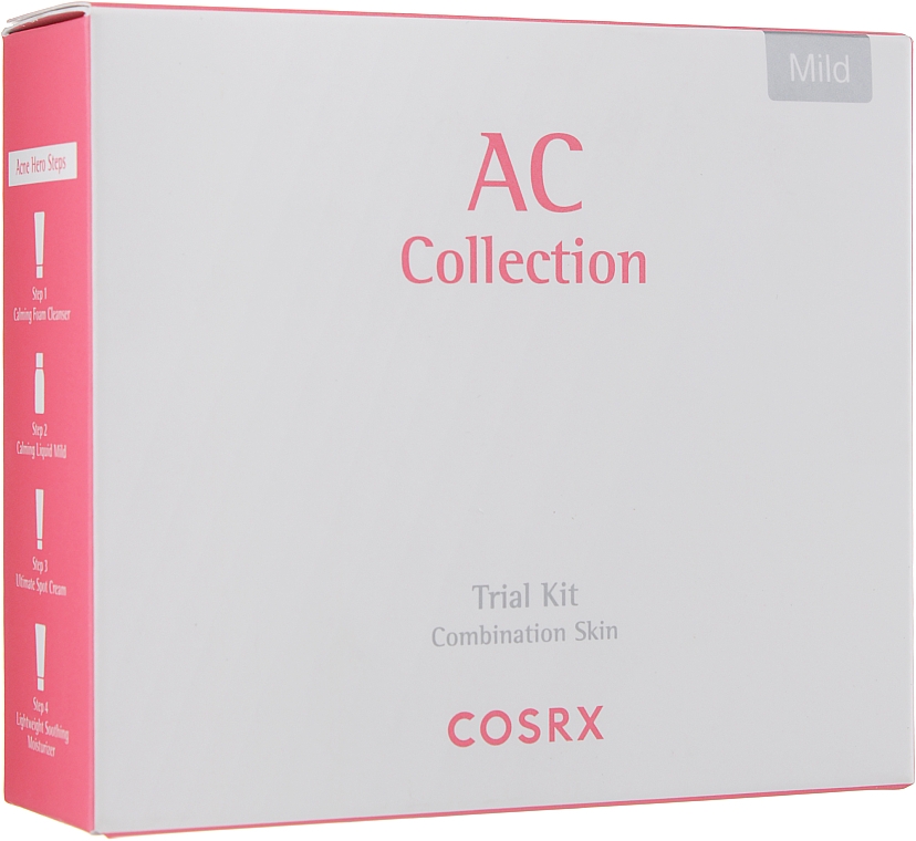 Набір - Cosrx AC Collection Trial Mild Kit (f/foam/20ml + f/toner/30ml + cr/5g + cr/20ml) — фото N1