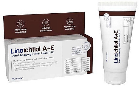 Іхтіоловий крем для обличчя - Ziololek Linocholesterol A + E Cream — фото N1