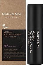 Солнцезащитный стик для лица - Mary&May Vegan Blackberry Complex Multi Sun Balm SPF50+ PA++++ — фото N2