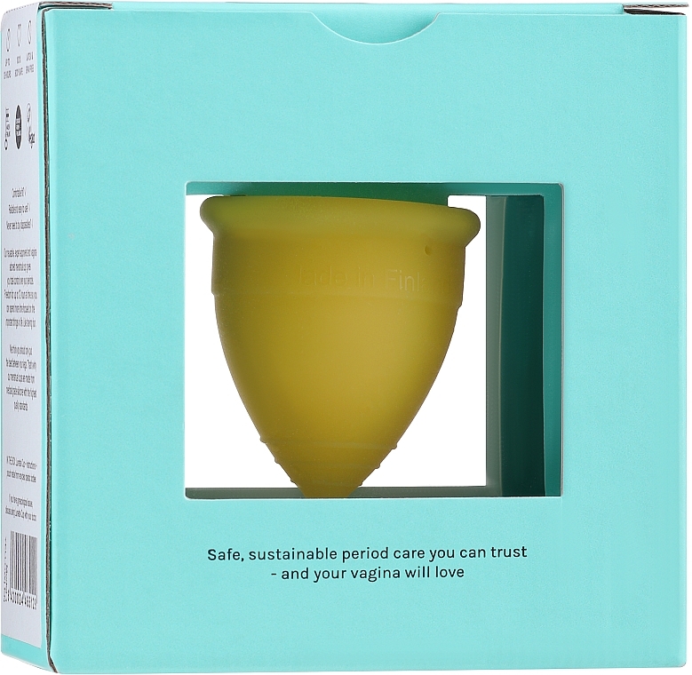 Менструальная чаша, модель 1, желтая - Lunette Reusable Menstrual Cup Yellow Model 1 — фото N1