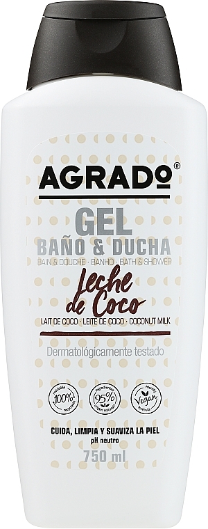 Гель для ванны и душа кокосовое молочко - Agrado Sower Gel — фото N1